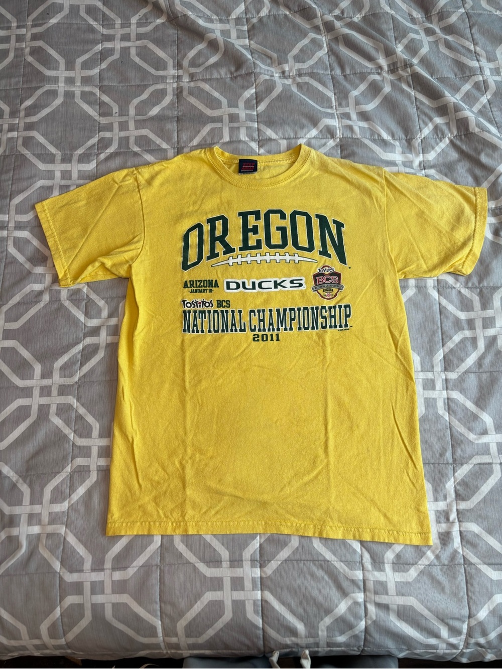 Oregon Ducks 2011 National Championship Yellow Short Sleeve Tee